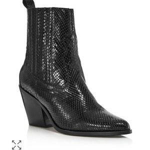 Aqua western style bootie